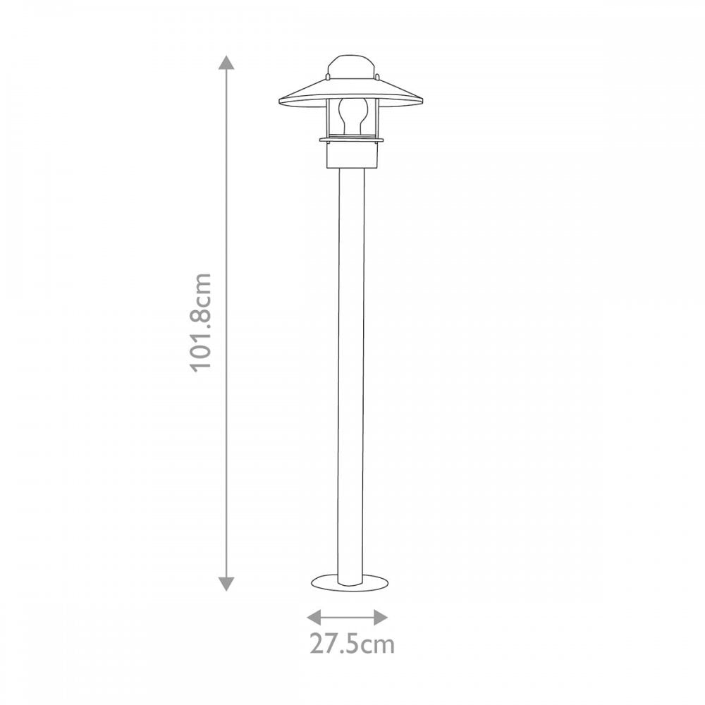 KLAMPENBORG-BOL-BK Klampenborg 1 Light Bollard Black