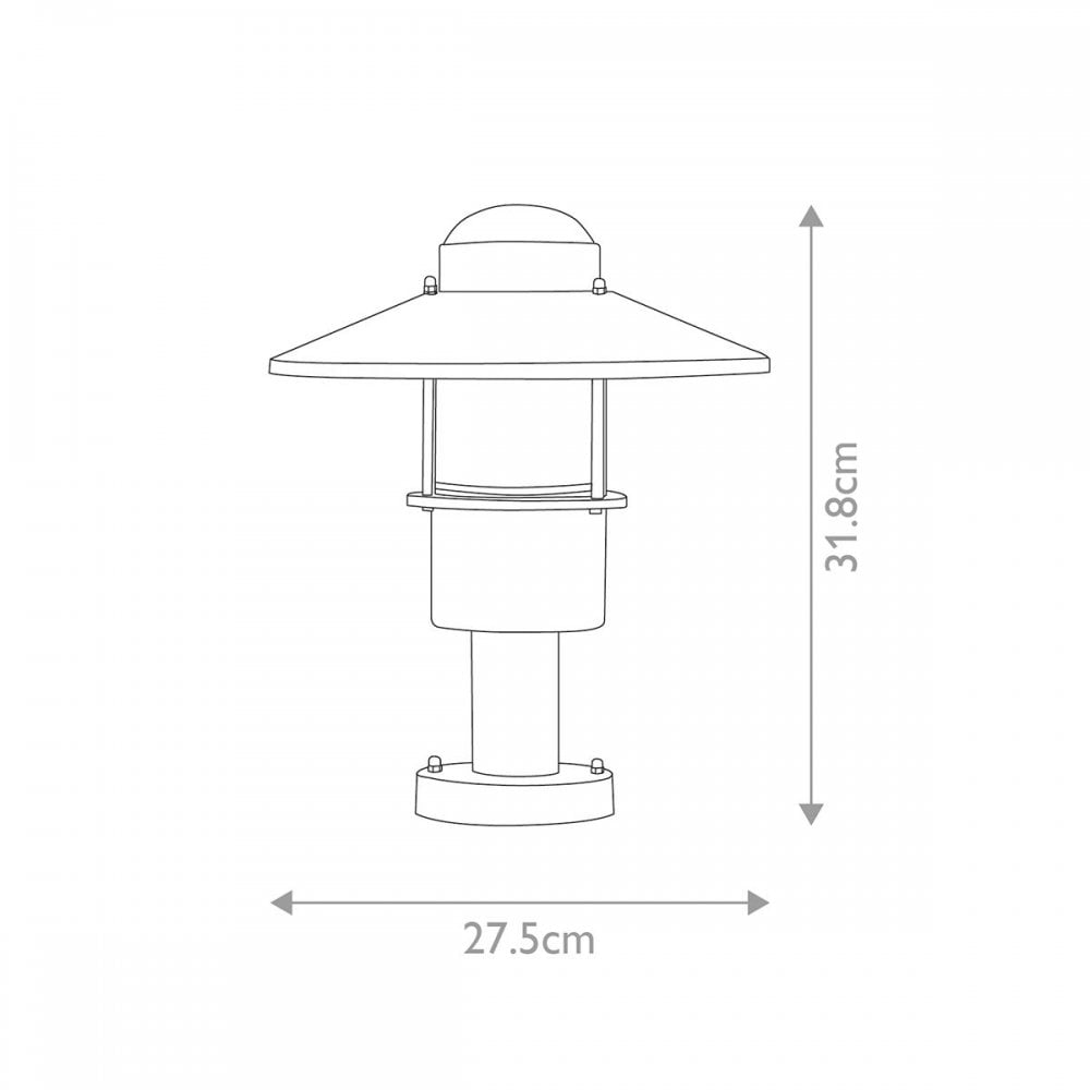 KLAMPENBORG-PED-BK Klampenborg 1 Light Pedestal Black
