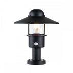 KLAMPENBORG-PED-PIR-BK Klampenborg 1 Light Pedestal with PIR Black