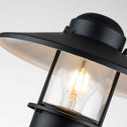 KLAMPENBORG-PED-PIR-BK Klampenborg 1 Light Pedestal with PIR Black