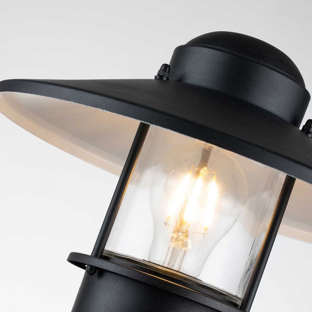 KLAMPENBORG-PED-PIR-BK Klampenborg 1 Light Pedestal with PIR Black