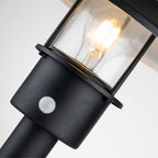 KLAMPENBORG-PED-PIR-BK Klampenborg 1 Light Pedestal with PIR Black
