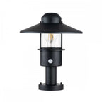 KLAMPENBORG-PED-PIR-BK Klampenborg 1 Light Pedestal with PIR Black