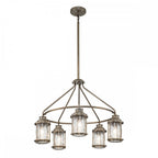 KL-ASHLANDBAY-5P-BU Ashland Bay 5 Light Outdoor Chandelier Burnished Bronze