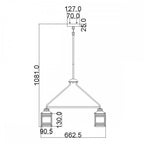 KL-ASHLANDBAY-5P-BU Ashland Bay 5 Light Outdoor Chandelier Burnished Bronze