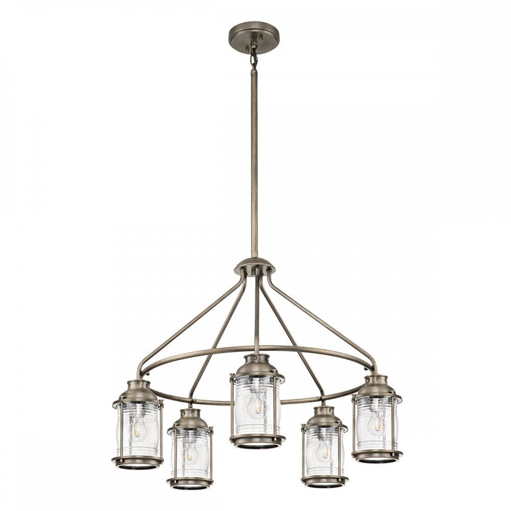 KL-ASHLANDBAY-5P-BU Ashland Bay 5 Light Outdoor Chandelier Burnished Bronze