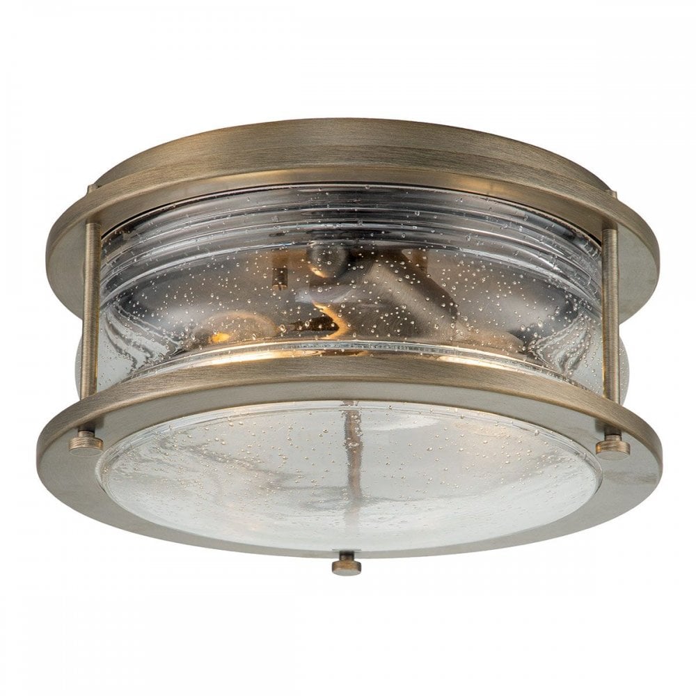 KL-ASHLANDBAY-F-BU Ashland Bay 2 Light Outdoor Ceiling Flush Burnished Bronze