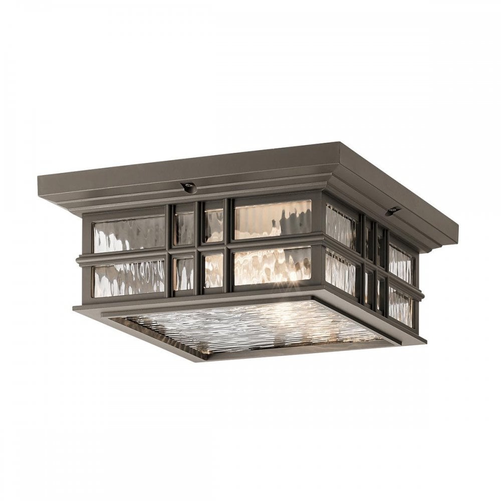 KL-BEACON-SQUARE-F-OZ Beacon Square 2 Light Flush Olde Bronze