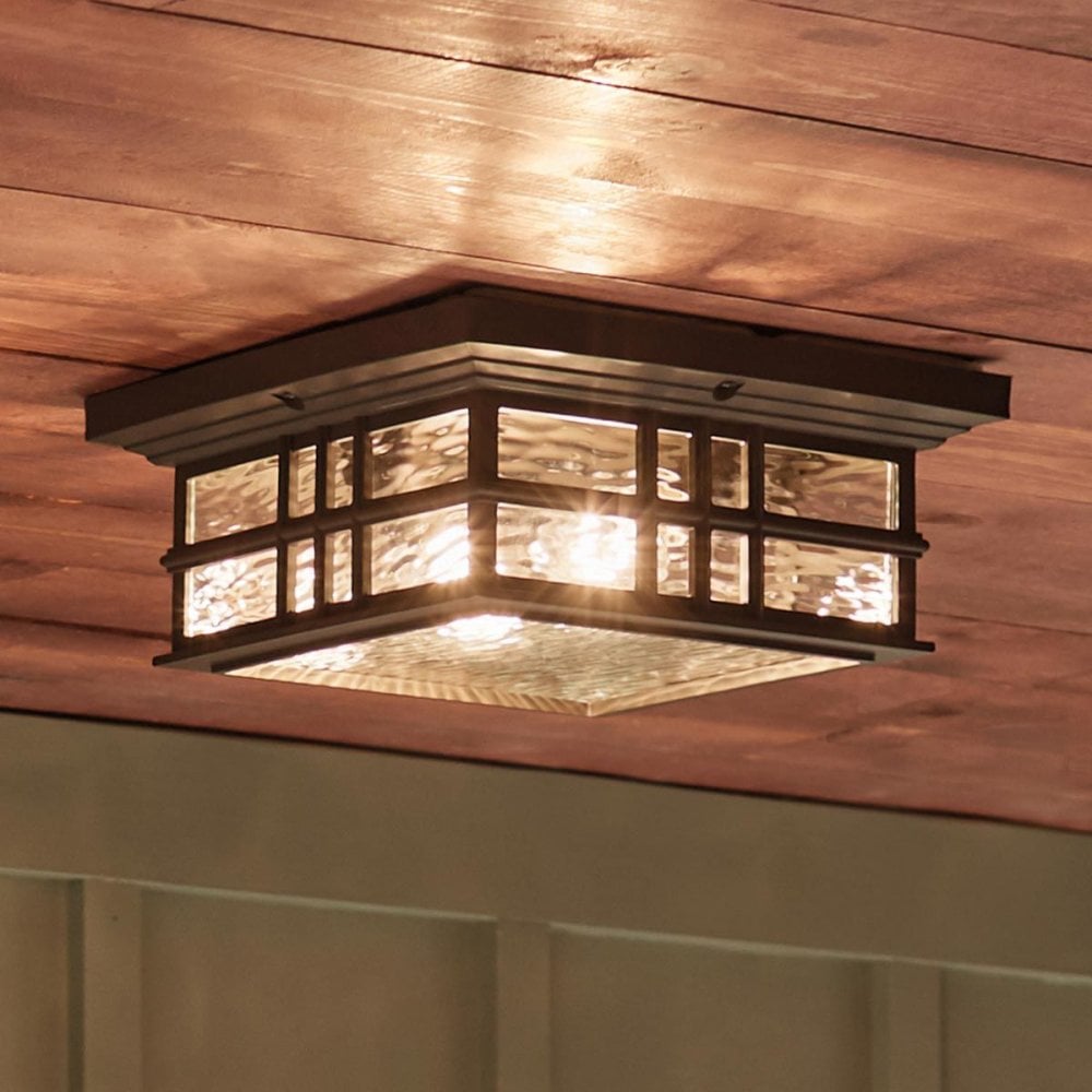 KL-BEACON-SQUARE-F-OZ Beacon Square 2 Light Flush Olde Bronze