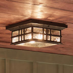 KL-BEACON-SQUARE-F-OZ Beacon Square 2 Light Flush Olde Bronze