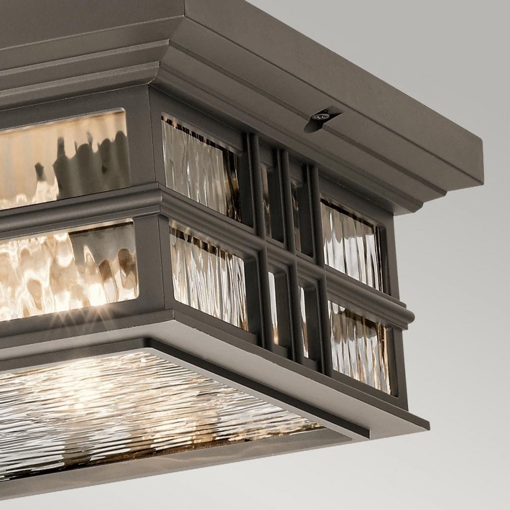 KL-BEACON-SQUARE-F-OZ Beacon Square 2 Light Flush Olde Bronze
