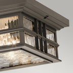 KL-BEACON-SQUARE-F-OZ Beacon Square 2 Light Flush Olde Bronze