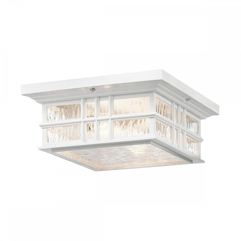 KL-BEACON-SQUARE-F-WHT Beacon Square 2 Light Flush White
