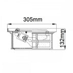 KL-BEACON-SQUARE-F-WHT Beacon Square 2 Light Flush White
