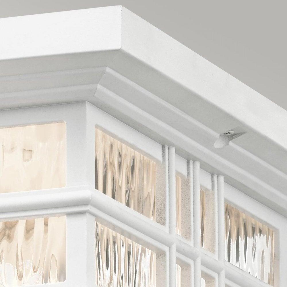 KL-BEACON-SQUARE-F-WHT Beacon Square 2 Light Flush White