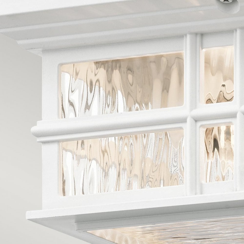 KL-BEACON-SQUARE-F-WHT Beacon Square 2 Light Flush White