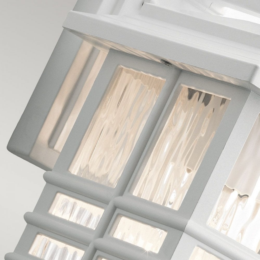 KL-BEACON-SQUARE-S-WHT Beacon Square 1 Light Small Wall Lantern White