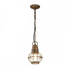 KL-BRIDGEPOINT8S-NBR Bridgepoint 1 Light Small Chain Lantern Natural Brass