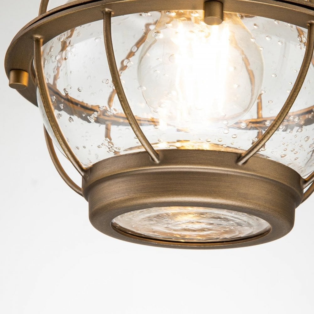 KL-BRIDGEPOINT8S-NBR Bridgepoint 1 Light Small Chain Lantern Natural Brass