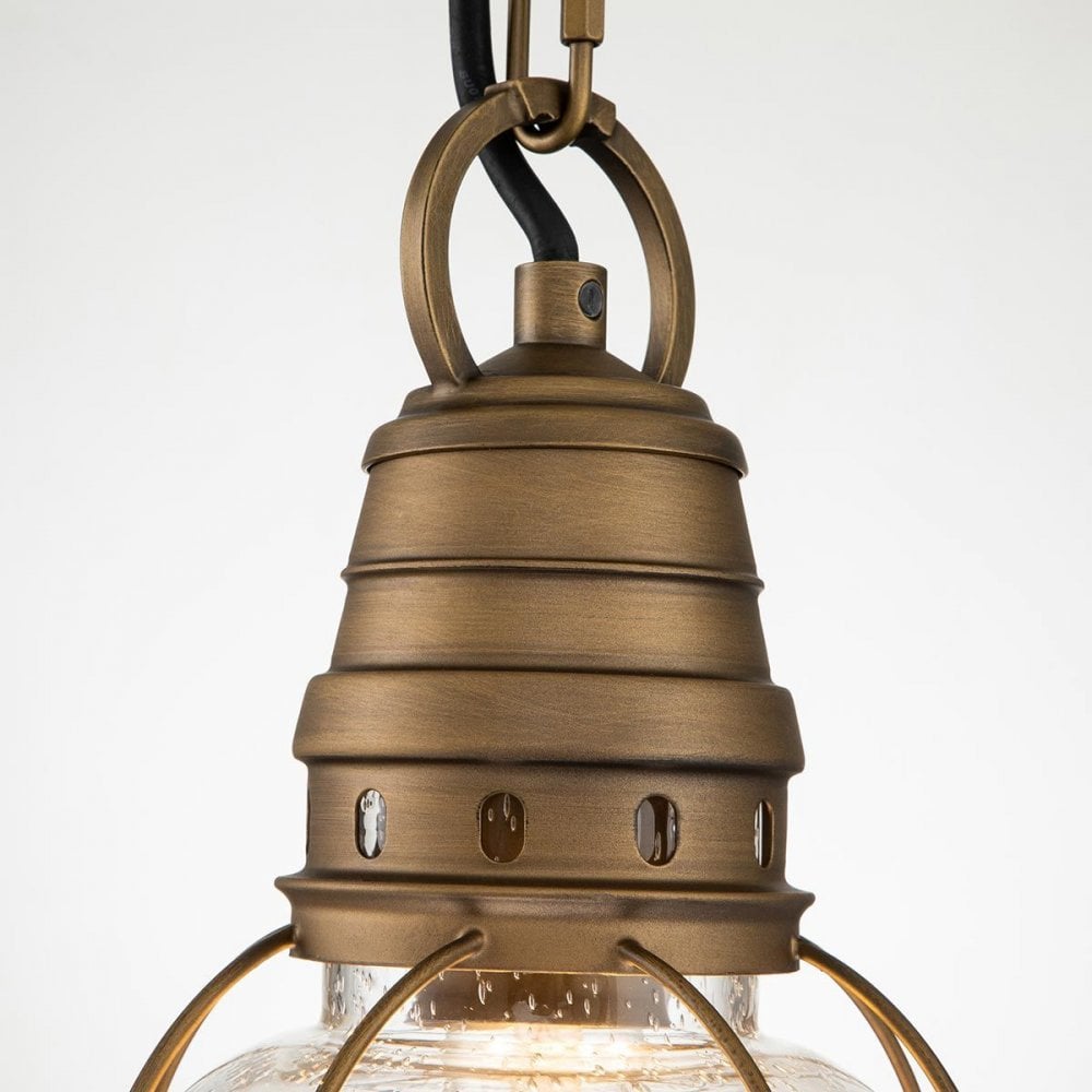 KL-BRIDGEPOINT8S-NBR Bridgepoint 1 Light Small Chain Lantern Natural Brass
