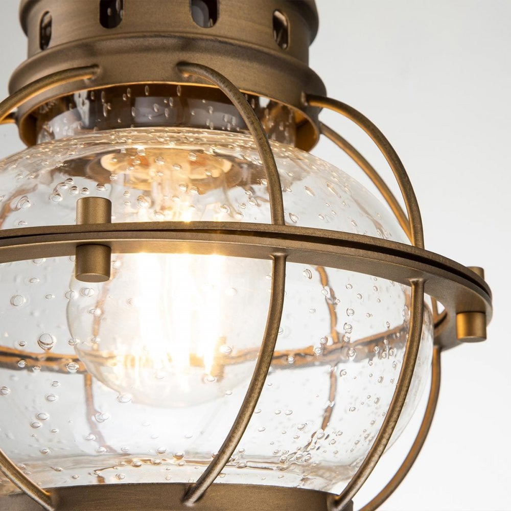 KL-BRIDGEPOINT8S-NBR Bridgepoint 1 Light Small Chain Lantern Natural Brass