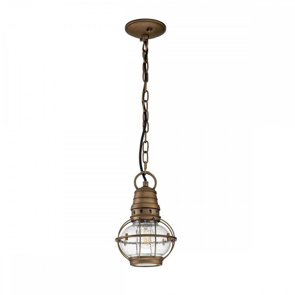 KL-BRIDGEPOINT8S-NBR Bridgepoint 1 Light Small Chain Lantern Natural Brass
