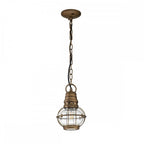 KL-BRIDGEPOINT8S-NBR Bridgepoint 1 Light Small Chain Lantern Natural Brass