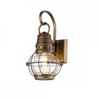 KL-BRIDGEPOINT-S-NBR Bridgepoint 1 Light Small Wall Lantern Natural Brass