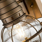 KL-BRIDGEPOINT-S-NBR Bridgepoint 1 Light Small Wall Lantern Natural Brass