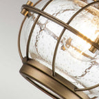 KL-BRIDGEPOINT-S-NBR Bridgepoint 1 Light Small Wall Lantern Natural Brass