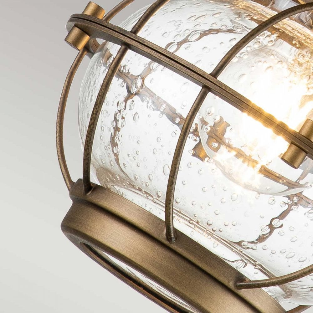 KL-BRIDGEPOINT-S-NBR Bridgepoint 1 Light Small Wall Lantern Natural Brass