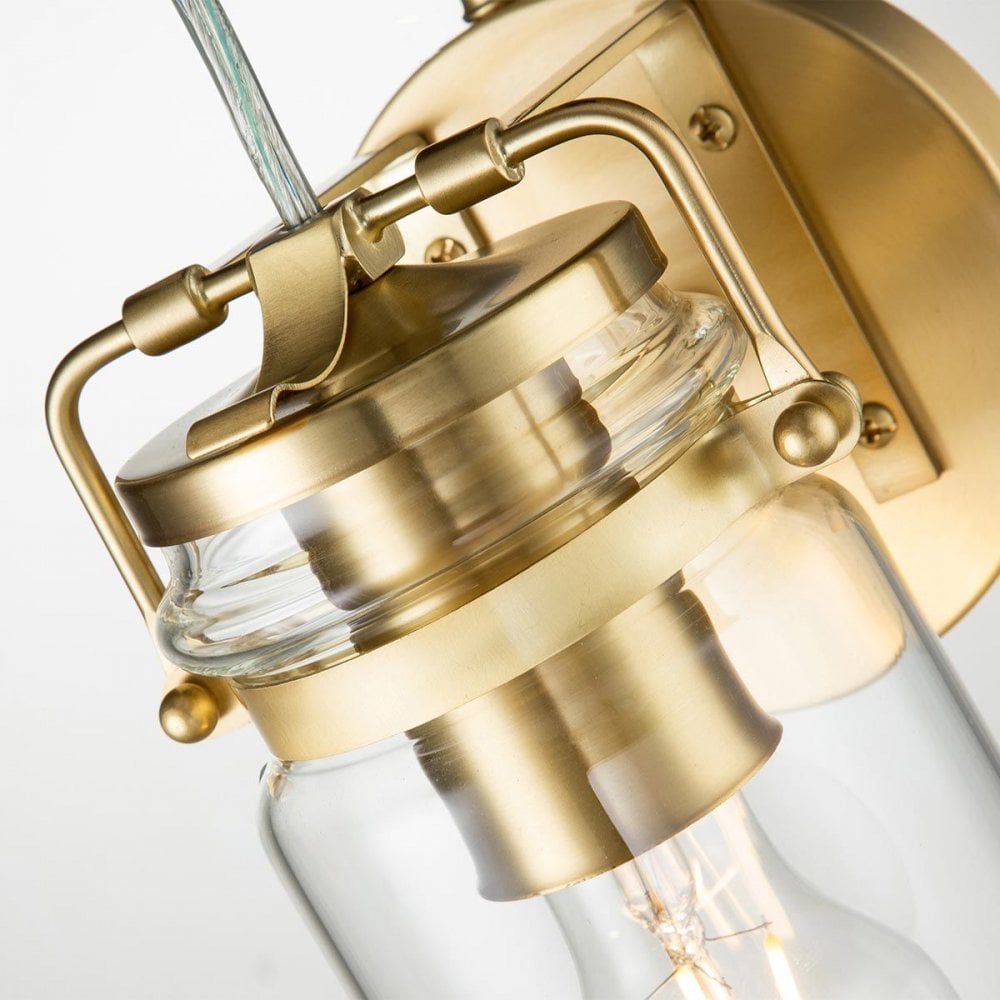 KL-BRINLEY1-BB Brinley 1 Light Wall Light Brushed Brass