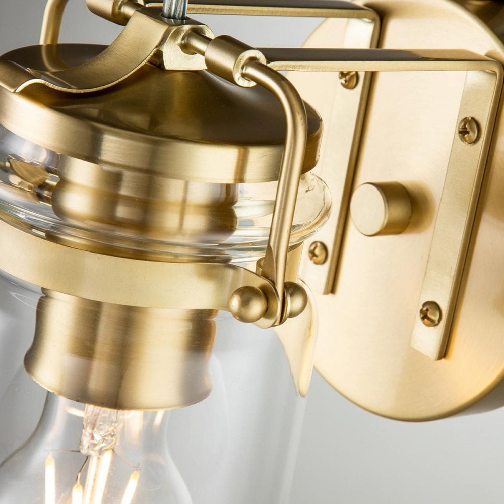 KL-BRINLEY1-BB Brinley 1 Light Wall Light Brushed Brass