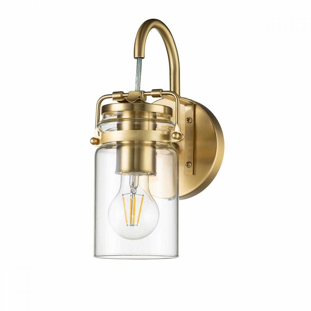 KL-BRINLEY1-BB Brinley 1 Light Wall Light Brushed Brass