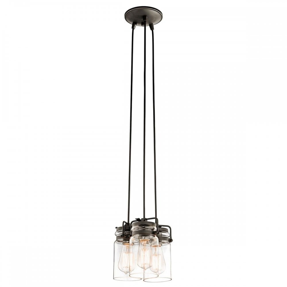 KL-BRINLEY3-OZ Brinley 3 Light Pendant Olde Bronze