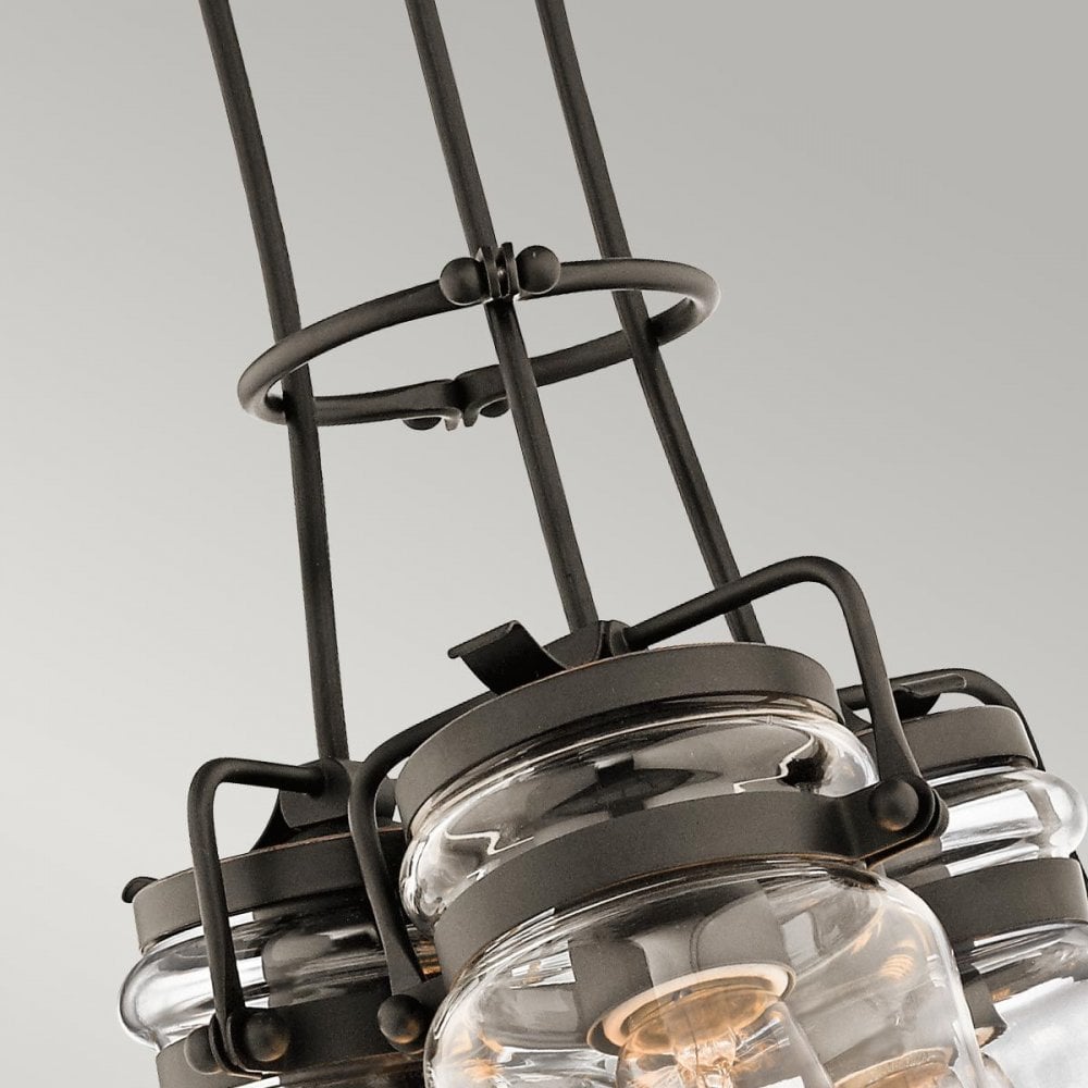 KL-BRINLEY3-OZ Brinley 3 Light Pendant Olde Bronze