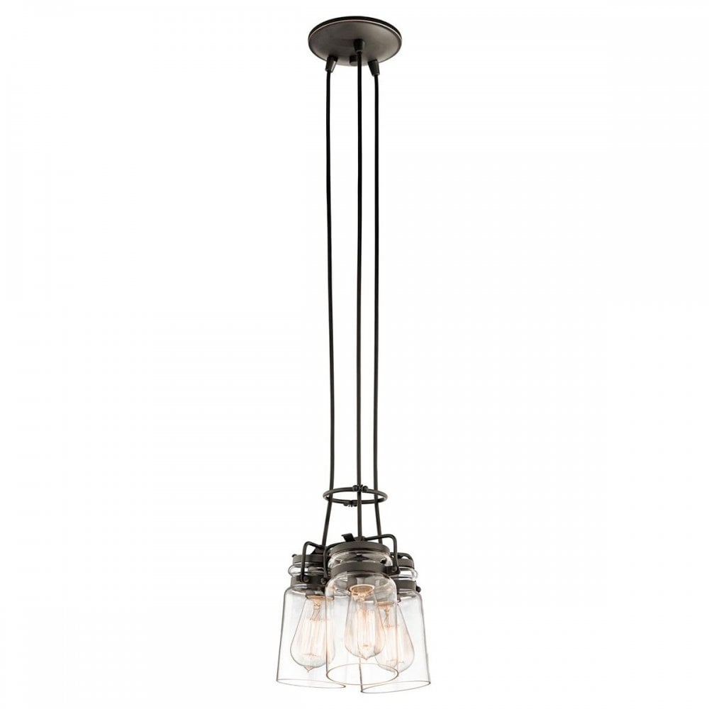 KL-BRINLEY3-OZ Brinley 3 Light Pendant Olde Bronze