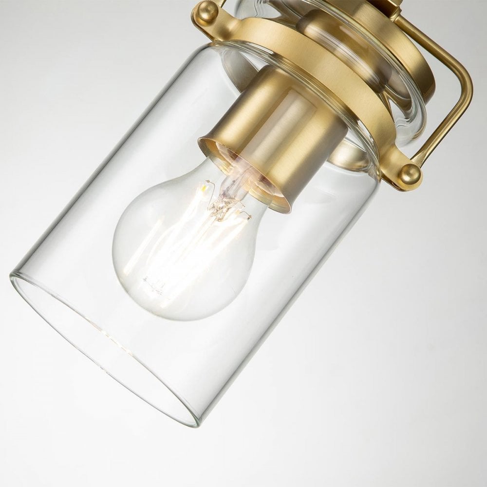 KL-BRINLEY-MP-BB Brinley 1 Light Mini Pendant Brushed Brass