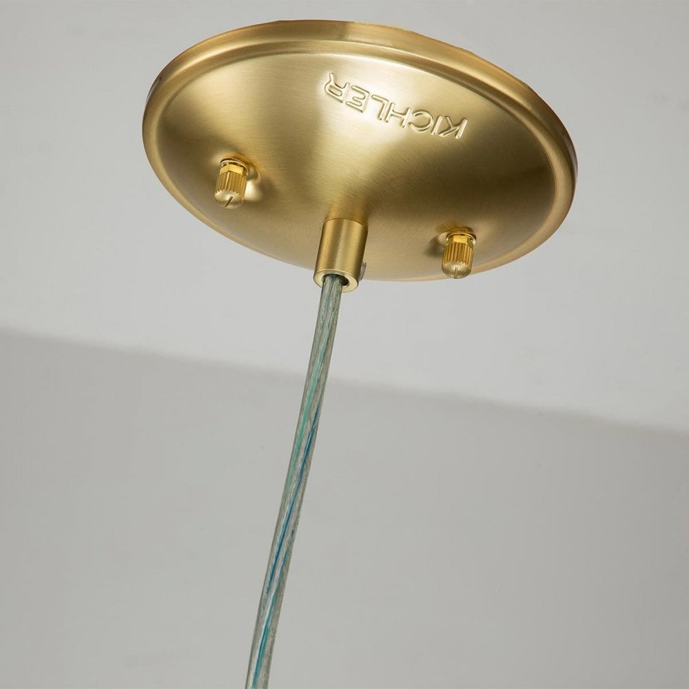 KL-BRINLEY-MP-BB Brinley 1 Light Mini Pendant Brushed Brass