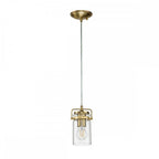KL-BRINLEY-MP-BB Brinley 1 Light Mini Pendant Brushed Brass
