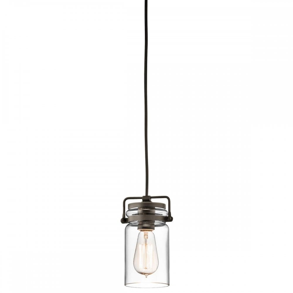 KL-BRINLEY-MP-OZ Brinley 1 Light Mini Pendant Olde Bronze