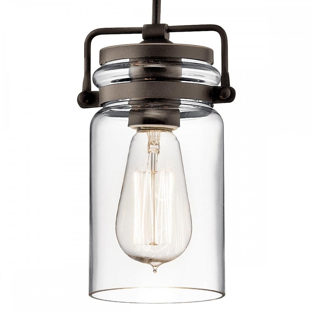 KL-BRINLEY-MP-OZ Brinley 1 Light Mini Pendant Olde Bronze