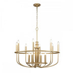 KL-CAPITOL-HILL12-PNBR Capitol Hill 12lt Chandelier Painted Natural Brass