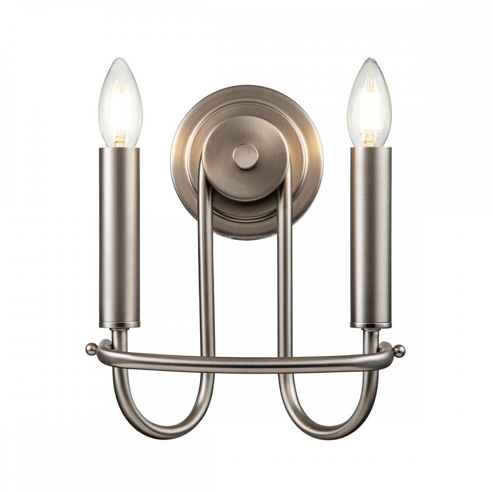 KL-CAPITOL-HILL2-BN Capitol Hill 2lt Wall light Brushed Nickel