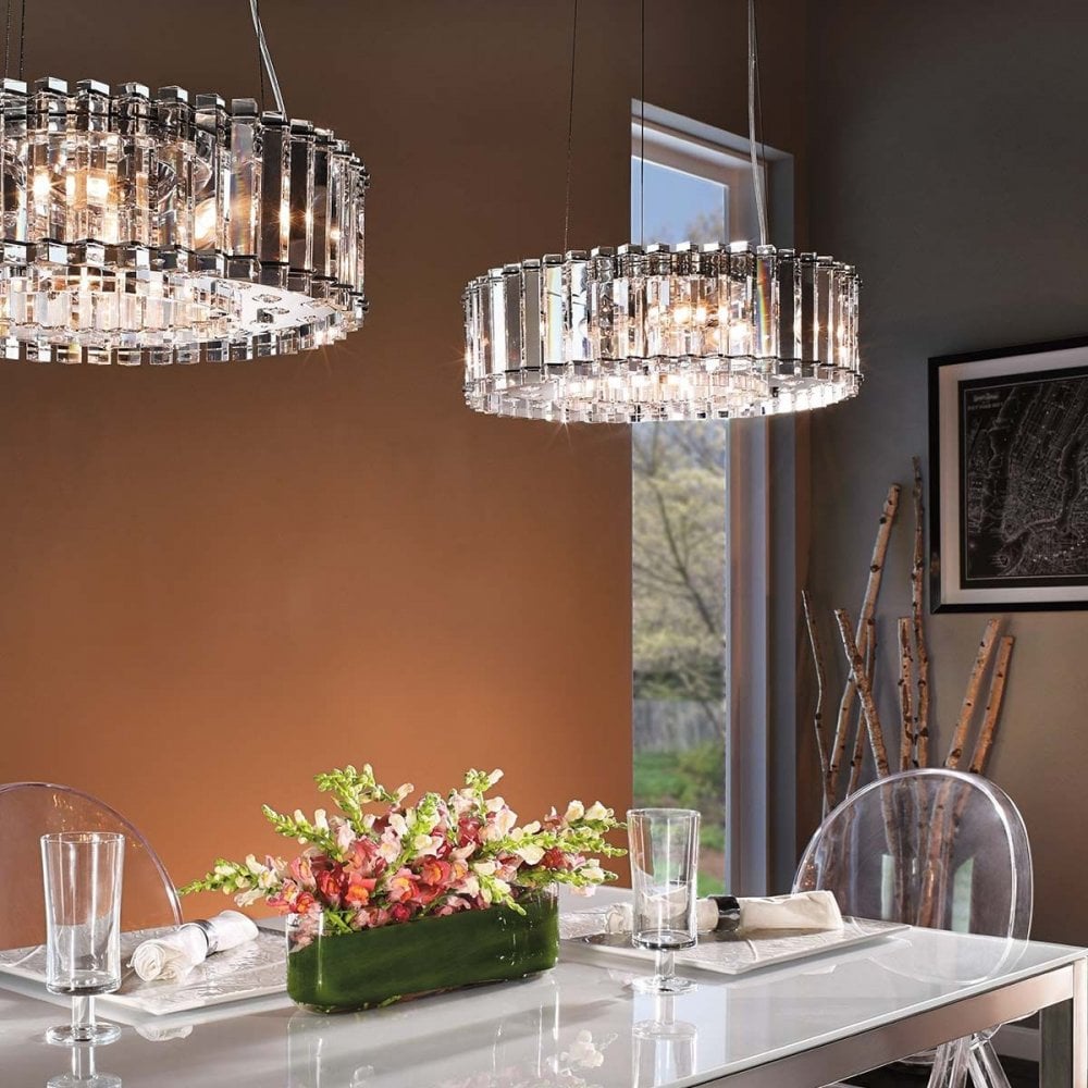 KL-CRYSTAL-SKYE8 Crystal Skye 8 Light Chandelier Chrome