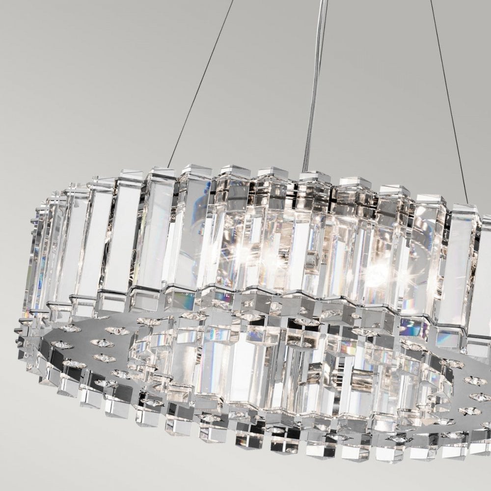 KL-CRYSTAL-SKYE8 Crystal Skye 8 Light Chandelier Chrome