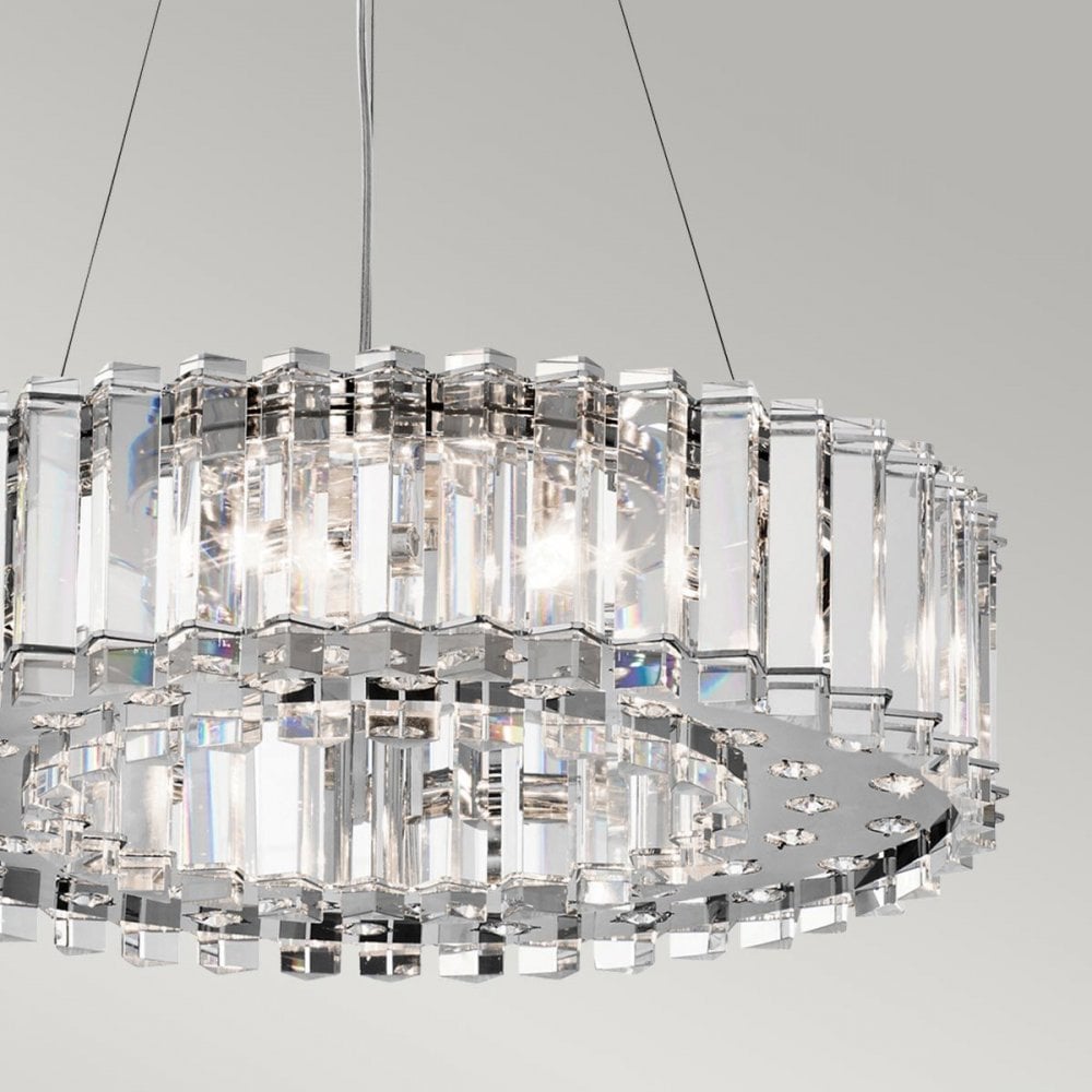 KL-CRYSTAL-SKYE8 Crystal Skye 8 Light Chandelier Chrome