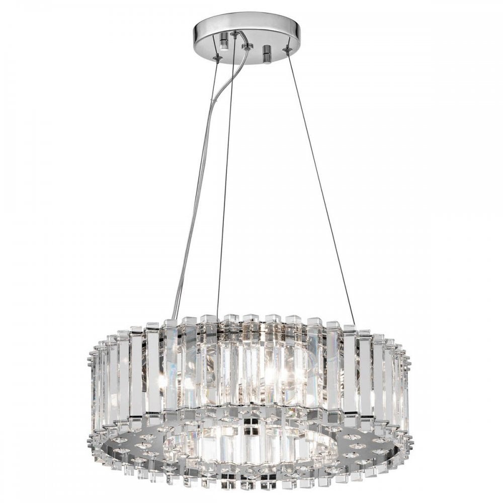 KL-CRYSTAL-SKYE-P-A Crystal Skye 6 Light Pendant Chrome