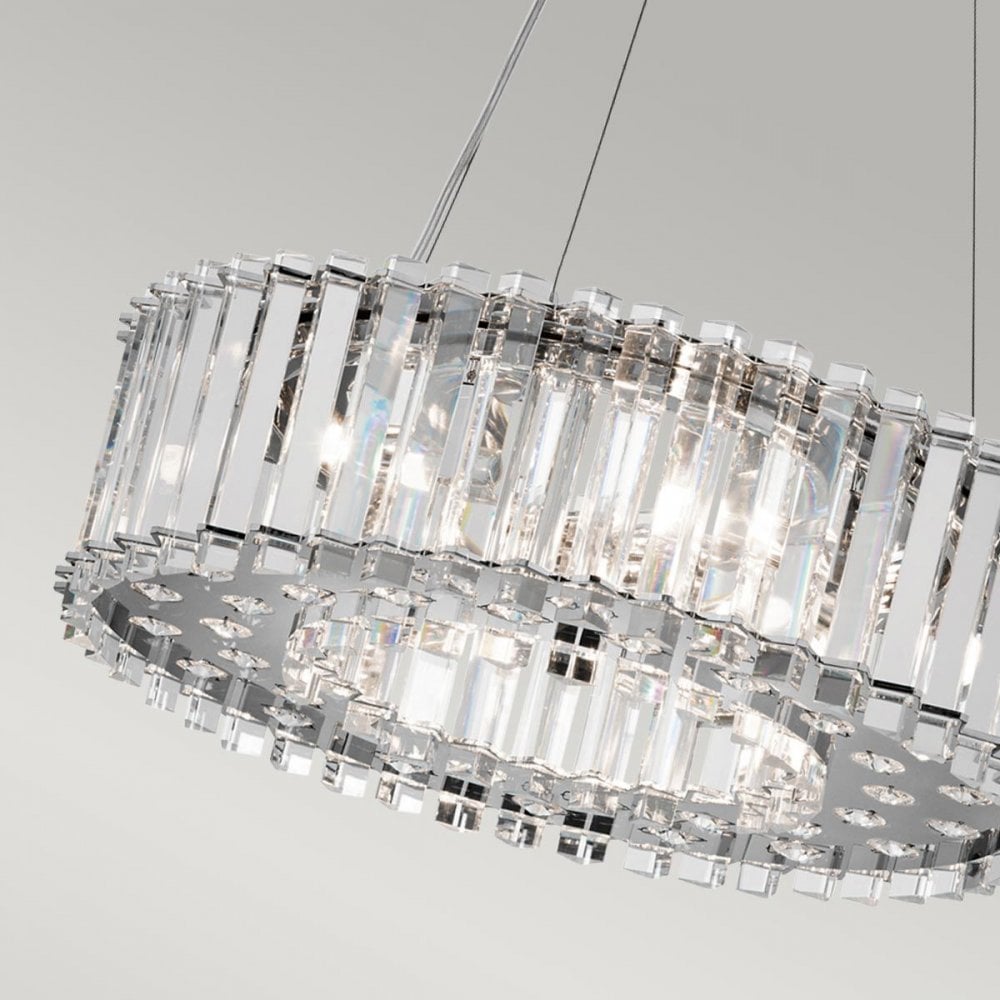 KL-CRYSTAL-SKYE-P-A Crystal Skye 6 Light Pendant Chrome