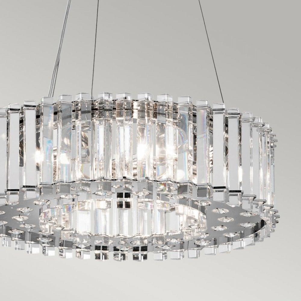 KL-CRYSTAL-SKYE-P-A Crystal Skye 6 Light Pendant Chrome